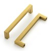 Ravinte 10 Pack 5 Inch Square Cabinet Handles Brushed Brass