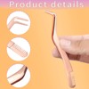 3 Pieces with Comb Tweezers, Grafted Eyelash Tools, Stainless Steel