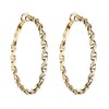 Clip On Earrings - Gold Plated Hoop In A Twisted