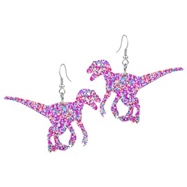 QUSIJIA Cute Animal Goldfish/Dinosaur Drop Earrings For Women Retro 80s 90s Animal Dangle Earrings Jewelry For Women Christmas Gift (B)