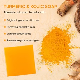 Turmeric Soap Bar and Oil and Turmeric Face Wash Set for Face & Body, Facial Cleanser, Soothing, Hydrating Skin Care Set for All Skin Type, Cleansing Mousse, Bring a Bubble Net