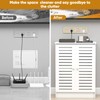 WYJREES WiFi Router Storage Cabinet, Multi-Functional Router Storage Box, Floor