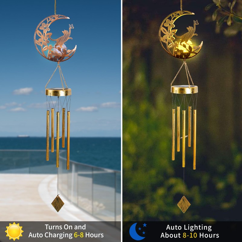 Solar Moon Cat Decorative Light Gift, Solar Moon Cat Decorative