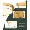 Cargifak Flush Mount Light Fixture, 12 inch 2-Light Modern Ceiling