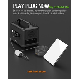 ALIENSX 36V Car Power Adapter for Starlink Mini, 12V/24V to 36V Step-Up Converter with 60M/200FT Extended Range, IPX5 Waterproof Design for Trucks/RVs/Boats (Starlink Cable Not Included)