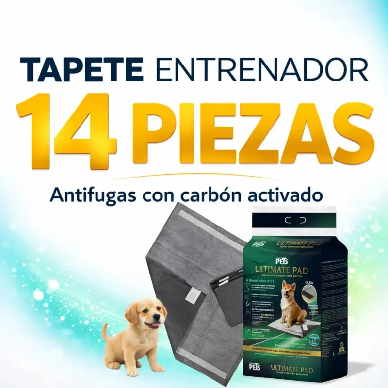 Tapete Entrenador Perro Carbon Activado Tapete Perro 14 Pz