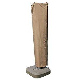 SORARA Abba Patio Cantilever Umbrella Cover, Large Offset Umbrella Cover with Zipper, Fits 9ft to 11ft Patio Outdoor Umbrella with Push Rod, Water Resistant, Windproof, Brown
