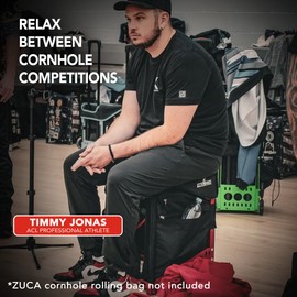ZÜCA ACL Edition Seat Cushion | Exclusive Seat Cushions Cornhole Cart Accessory | Thin Padding Foam Seat for Superior Comfort Relief for Back & Buns | Compatible with ZÜCA Cornhole Sport & Pro Carts