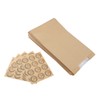 50PCS Bread Bag Kraft Paper Transparent Window Baked Food Packaging