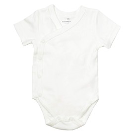 Baby Side Snap Bodysuit Set, Short Sleeve Cotton Boy Girl Kimono Onesie, 4 Pack