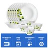 Borosil Gourmet Dinnerware Set For 6, 19 Pieces, White Dinner