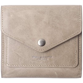 Borgasets Small Wallet for Women Genuine Leather RFID Blocking Card Holder Organizer Pocket Compact Bifold Ladies Mini Purse, Apricot, Small, Minimalist