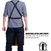 QeeLink Leather Welding Work Shop Apron with 6 Tool Pockets,