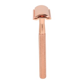 Manual Pocket Beard Trimmer Metal Vintage Double Sided Manual Facial Beard Trimmer for Men Women Rose Gold