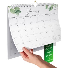 Wall Calendar 2023-2024 Calendar Month to View - Greenery - Family Calendar 2023-2024 Wall Calendar for Easy & Efficient Planning - Calendar 2024 UK Family Planner from Milula Studios