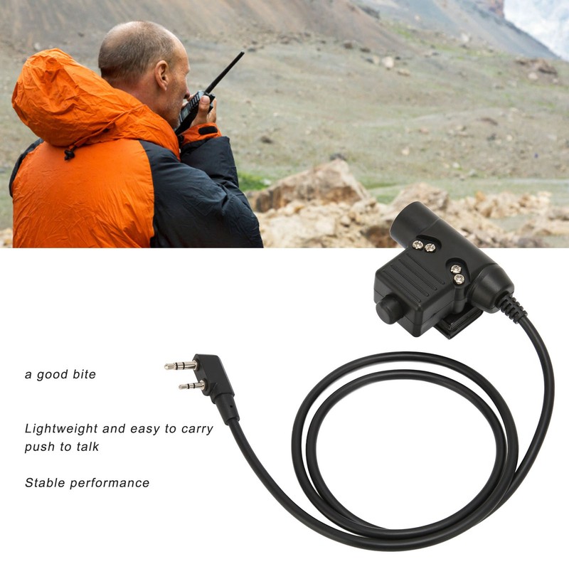 U94 PTT System Military Adapter 2 Pin 3.5mm Headset Adapter