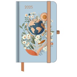 GreenLine Diary Green Vibes 2025 Pocket Calendar, 10 x 15 cm, Calendar in Stylish Design, Practical Everyday Organisation for Personal and Professional Time Management