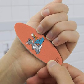 Tom and Jerry Best Friends Double-Sided Oval Nail File Emery Board Set 4 Pack
