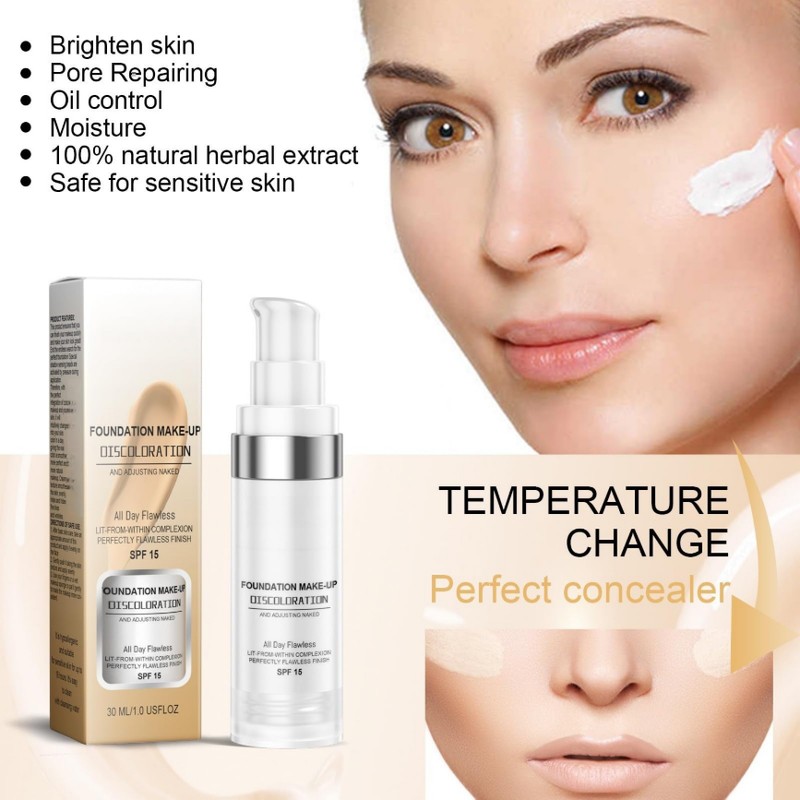 Color Changing Foundation& Color Changing Mature Skin Foundations, Moisturizing Liquid