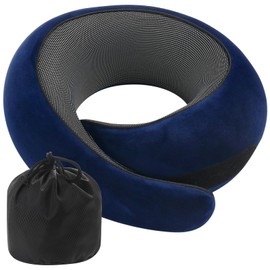YIJISKY Travel Pillow, Neck Travel Pillow, Memory Foam Neck Travel Pillow, for Airplane Sleeping Neck Support,A Versatile and Exquisite Neck Pillow (darkblue)