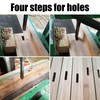 Square Hole Drill Bit 20mm Mortise Chisel Drill Square Drill