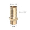 sourcing map Brass Hose Barb Fitting Straight 14mm x G1/4