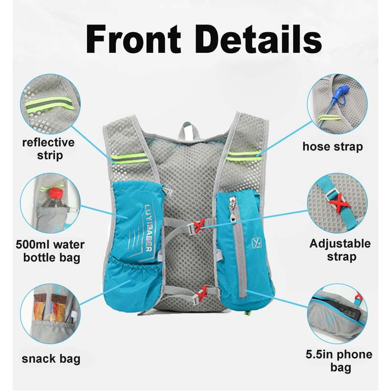Running Backpacks, Lightweight Running Hydration Vest Backpack with Reflective Design,