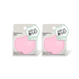 MiiS Mint Floss Toothpaste, Interdental Care, Fluorine, Prevents Cavities, Mint (2 Pieces, Pink))