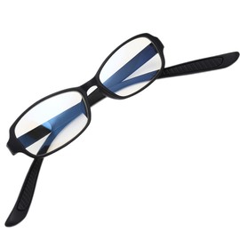 [ベルキューナ] 老眼鏡 おしゃれ メンズ レディース 首かけ ブルーライトカット ウェリントン かかるん 軽い 度付き (度数＋1.50, マットブラック)