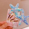 Glitter Starfish Hair Clips for Women Girls 10 Pcs Snap