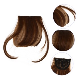 Vaguelly Clip in Bangs for Women Invisible Fake Bangs Hair Extensions High Temperature Material for Weddings Parties Everyday Fashion