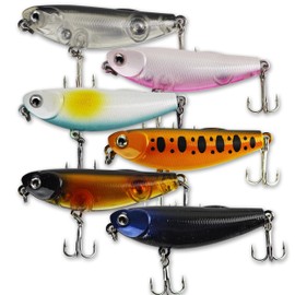 Keencatch Topwater Fishing Lures, Walk-The-Dog Lure for Bass, Pike, Trout, Floating Pencil Lures for Freshwater Saltwater