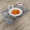 ABAKUHAUS Fleur De Lis Placemats, Old Lily Symbol on Weathered