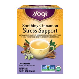 Yogi Tea - Soothing Cinnamon Stress Support Tea (3 Pack) - With Ashwagandha and Passionflower- Caffeine Free Organic Herbal Tea - 48 Tea Bags