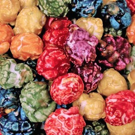 Colorful Party Popcorn | Rainbow Popcorn | 7 oz. | Candy Coated | Made in Gibbon, NE | HR Poppin' Snacks
