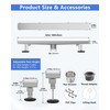 YEFU Shower Drain Nickel for Bathroom: 42 Inch Stainless Steel