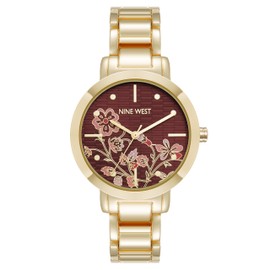 Nine West Women's Floral Dial Bracelet Watch
