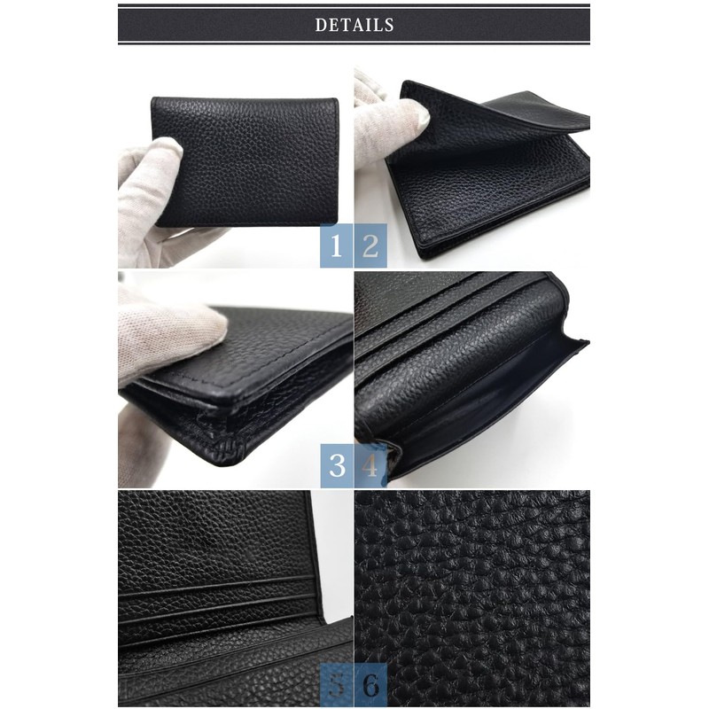 Xsimant Business Card Holder, 2nd Edition, Genuine Leather, Large Capacity,