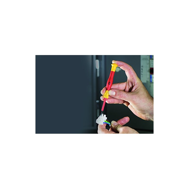 C.K T4897 VDE Precision Screwdriver, Red/Yellow/Black, Set of 7 Piece