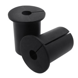 E-outstanding 2PCS Wire Wall Plugs Wall Holes 1 inch Antenna Cable Grommets Cabling Wall Grommet Installation Kit Silicone Grommet Cable Piercers for Indoor and Outdoor Network Cables Black