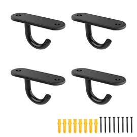 DIYCUT 4 Pack Multipurpose Hooks with 8 Screws, 6cm Ceiling Hooks, Heavy Duty Welded Base, Stainless Steel Hooks, for Small Ceiling Fans, Wall Lights, Mosquito Nets, Boat Accessories