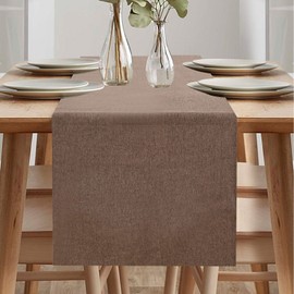 Modern Table Runner, Table Runner, Waterproof Table Runner, Runner Table, Table Runner, Spring Modern, Green Table Runner for Outdoor Balcony Indoor, Party Decoration (Brown, 40 x 140 cm)