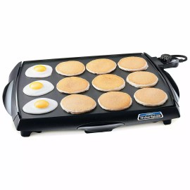Presto Cool-Touch Big Griddle Kitchen Electric Non-Stick Grill Cooker Flat Top Stove
