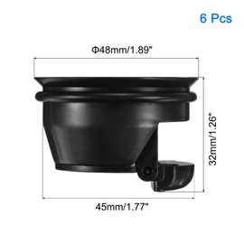sourcing map Floor Drain Anti-Odor Core, Plastic Shower Floor Drain Backflow Preventer Hair Catcher for Kitchen Bathroom Balcony, Black 4Pcs