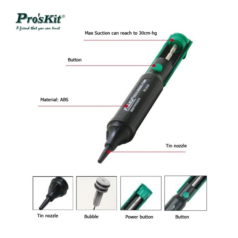8PK-366N-G Suction Tin Solder Suckers Desoldering Gun Soldering Iron Pen