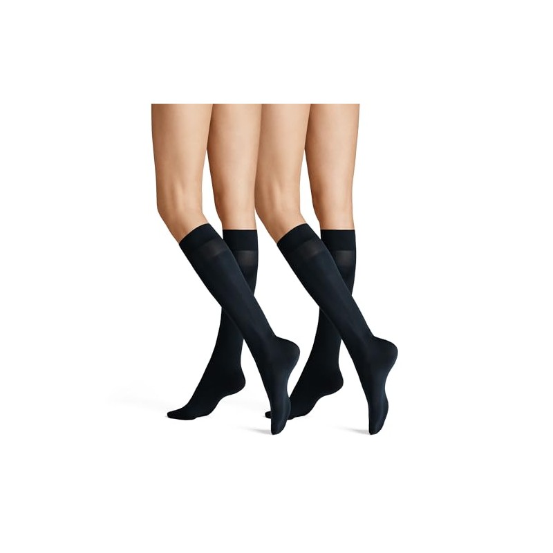 Hudson Simply 40 Women's Knee Socks 2-Pack Pressure-free Waistband 40