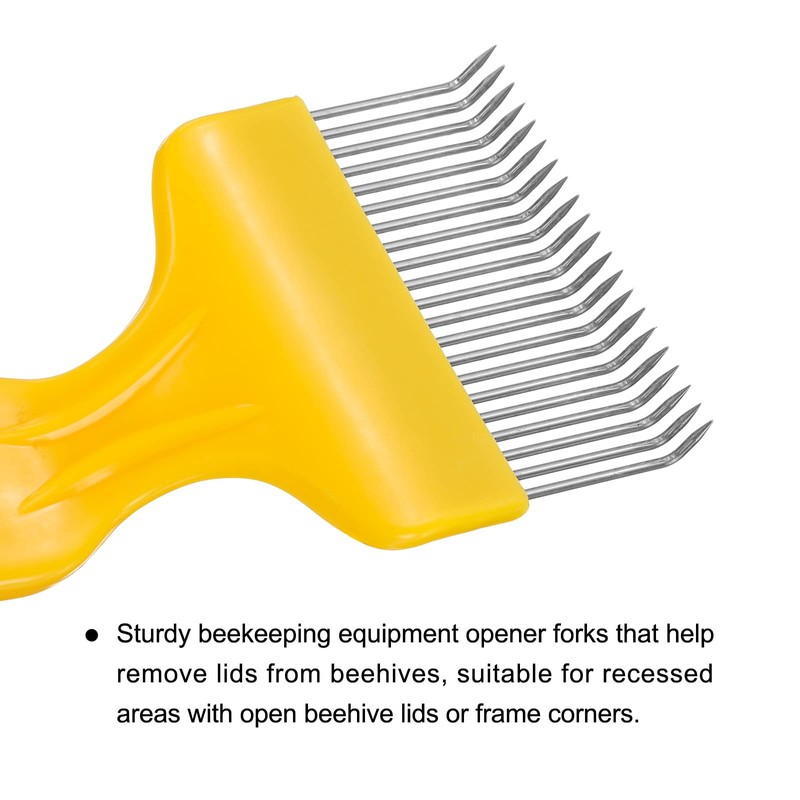 HARFINGTON Beekeeping Uncapping Fork, 21 Tin 90 Degree Bend Needle