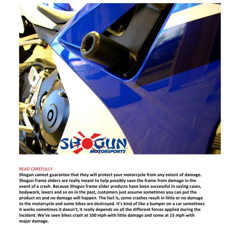 Shogun USA Made Suzuki GSXR1000 GSXR 1000 2007 2008 Black