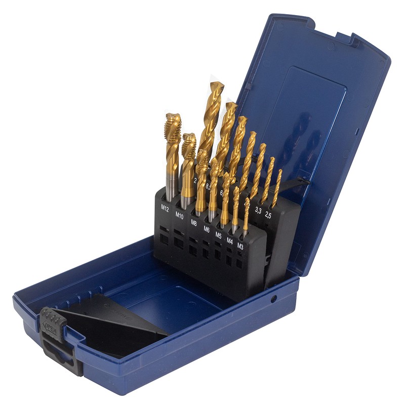 WSH-TOOLS Machine Tap Set Blind Hole M3, M4, M5, M6,