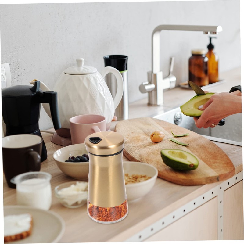 Ipetboom 2Pcs Reusable Spice Bottles Salt Pepper with Design for